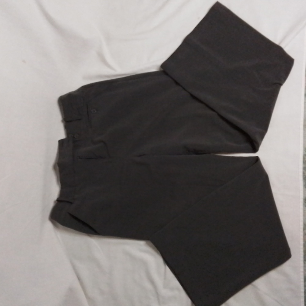Larry Levine Petite Stretch Gray Dress Pants